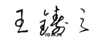 駱恆光王鑄之草書個性簽名怎么寫