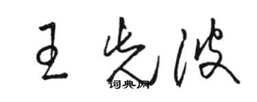 駱恆光王先波草書個性簽名怎么寫