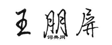 駱恆光王朋屏行書個性簽名怎么寫