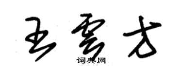 朱錫榮王雲方草書個性簽名怎么寫