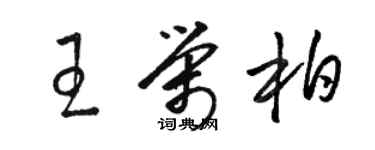駱恆光王榮柏草書個性簽名怎么寫