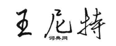駱恆光王尼特行書個性簽名怎么寫
