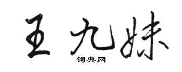 駱恆光王九妹行書個性簽名怎么寫
