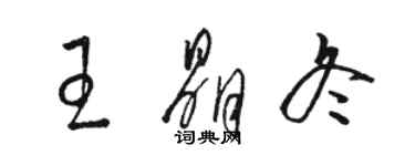 駱恆光王晶冬草書個性簽名怎么寫