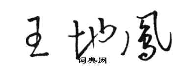 駱恆光王地鳳草書個性簽名怎么寫