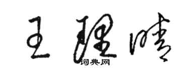 駱恆光王理晴草書個性簽名怎么寫