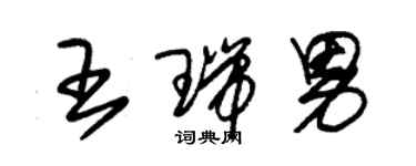 朱錫榮王瑞男草書個性簽名怎么寫