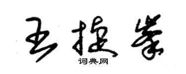 朱錫榮王捷峰草書個性簽名怎么寫