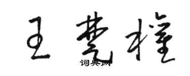 駱恆光王楚權草書個性簽名怎么寫