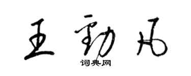 梁錦英王勁凡草書個性簽名怎么寫