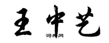 胡問遂王中藝行書個性簽名怎么寫