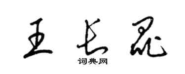 梁錦英王長昆草書個性簽名怎么寫