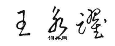 駱恆光王永躍草書個性簽名怎么寫