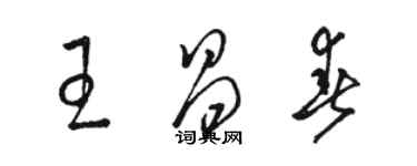 駱恆光王昌春草書個性簽名怎么寫