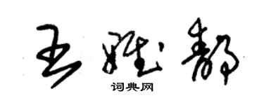 朱錫榮王雅靜草書個性簽名怎么寫