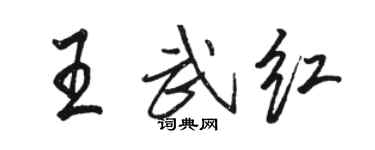 駱恆光王武紅行書個性簽名怎么寫