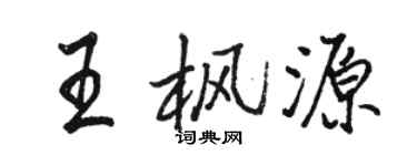 駱恆光王楓源行書個性簽名怎么寫