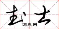 朱錫榮武士草書怎么寫