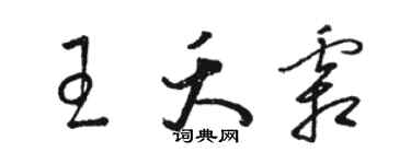 駱恆光王夭霜草書個性簽名怎么寫