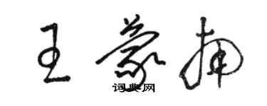 駱恆光王蒙南草書個性簽名怎么寫