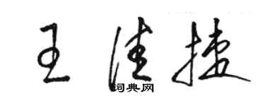 駱恆光王佳捷草書個性簽名怎么寫