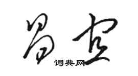 駱恆光昌宜草書個性簽名怎么寫