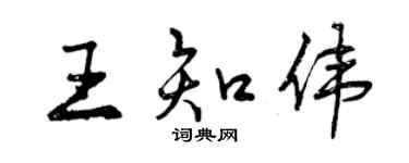 曾慶福王知偉行書個性簽名怎么寫
