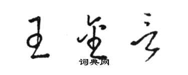 駱恆光王金言草書個性簽名怎么寫
