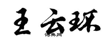 胡問遂王雲環行書個性簽名怎么寫