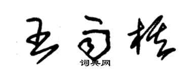 朱錫榮王雨棋草書個性簽名怎么寫
