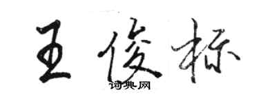 駱恆光王俊標行書個性簽名怎么寫