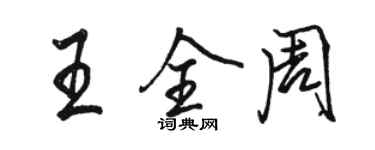 駱恆光王全周行書個性簽名怎么寫