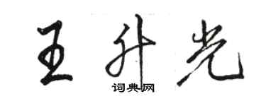 駱恆光王升光行書個性簽名怎么寫