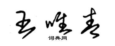 朱錫榮王唯青草書個性簽名怎么寫