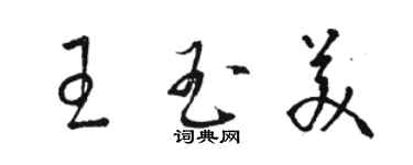 駱恆光王玉美草書個性簽名怎么寫