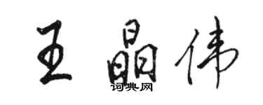 駱恆光王晶偉行書個性簽名怎么寫