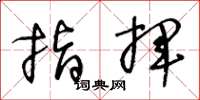 王冬齡指揮草書怎么寫