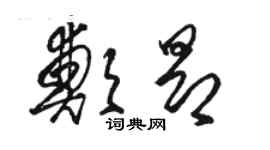 駱恆光鄭昂草書個性簽名怎么寫