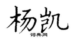 丁謙楊凱楷書個性簽名怎么寫