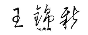 駱恆光王錦新草書個性簽名怎么寫