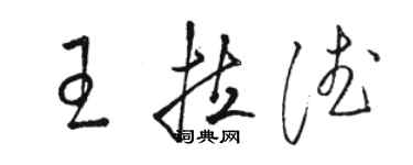 駱恆光王拉德草書個性簽名怎么寫