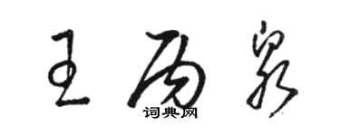 駱恆光王丙泉草書個性簽名怎么寫