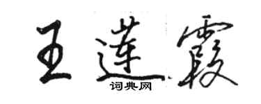 駱恆光王蓮霞行書個性簽名怎么寫