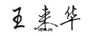 駱恆光王來華行書個性簽名怎么寫