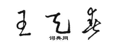 駱恆光王天春草書個性簽名怎么寫