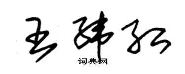 朱錫榮王緯紅草書個性簽名怎么寫