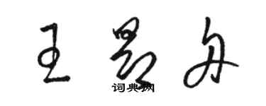 駱恆光王昂舟草書個性簽名怎么寫