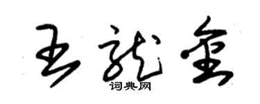 朱錫榮王龍金草書個性簽名怎么寫