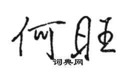 駱恆光何旺行書個性簽名怎么寫