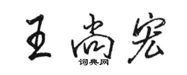 駱恆光王尚宏行書個性簽名怎么寫
